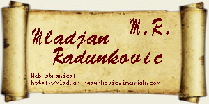 Mlađan Radunković vizit kartica